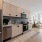 a kitchen and a living room