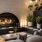 a lounge with a fireplace